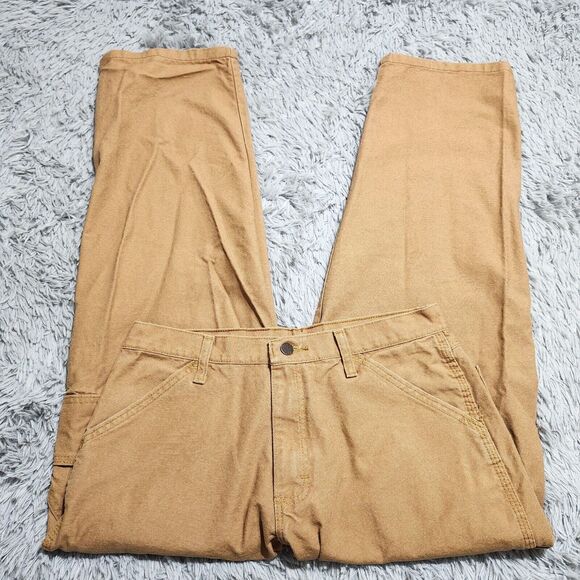 Rustler By Wrangler Mens 32X29 Brown Carpenter Jeans Straight Relaxed Fit Y2K - Picture 3 of 10